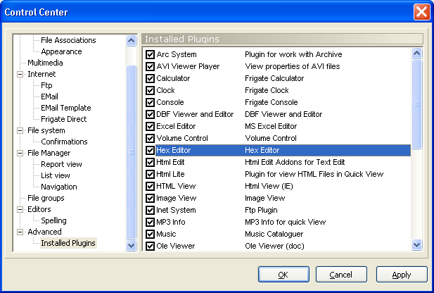 Settings Plugins